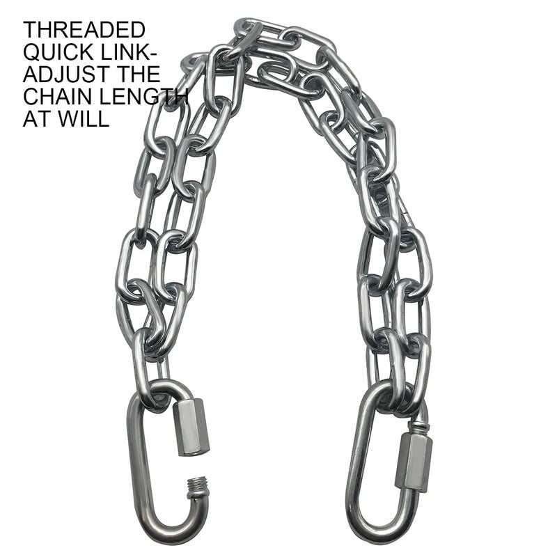 MIKMAYTOO 1/4"" X 24"" Trailer Safety Chain with Threaded Quick Link Grade 30 (M6*24 Inch Trailer Safety Chain-1PCS) - Image 2